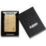 Zippo Armor Tumbled Brass Lighter with Flame Design Engraving