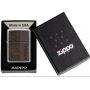 Зажигалка Zippo Brown Leather Emblem Street Chrome
