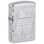 Zippo Armor High Polish Chrome Flame Design Lighter