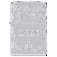 Zippo Armor High Polish Chrome Flame Design Lighter