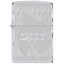 Zippo Armor High Polish Chrome Flame Design alışqan