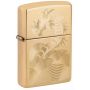 Zippo Golden Dragon Design High Polish Brass alışqan