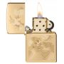Zippo Golden Dragon Design High Polish Brass alışqan