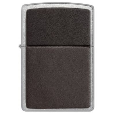 Zippo Brown Leather Emblem Street Chrome alışqan