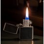 Zippo Black Leather Emblem Lighter with Leather Insert