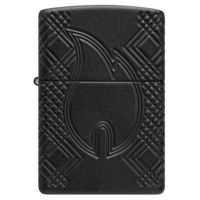Зажигалка Zippo Rivet Flame Design Armor Black Matte — MultiCut гравировка 360°