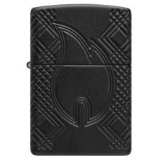 Zippo Rivet Flame Design Armor Black Matte Lighter