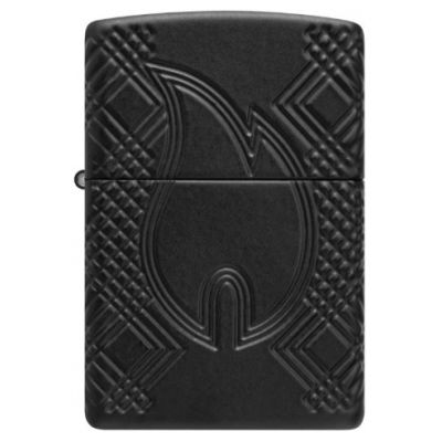 Зажигалка Zippo Rivet Flame Design Armor Black Matte — MultiCut гравировка 360°