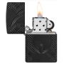 Зажигалка Zippo Rivet Flame Design Armor Black Matte — MultiCut гравировка 360°