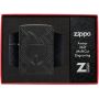 Зажигалка Zippo Rivet Flame Design Armor Black Matte — MultiCut гравировка 360°