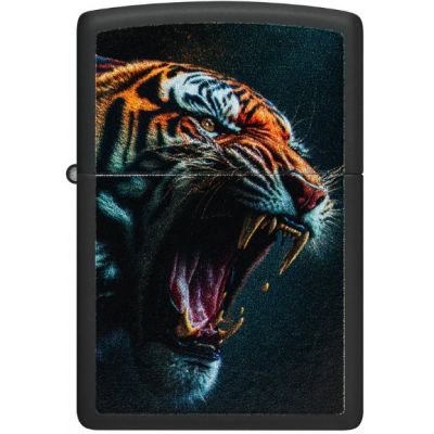 Zippo Tiger Roar Design Black Matte alışqan