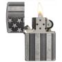 Zippo Flag Armor Antique Silver Lighter