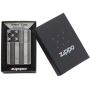 Zippo Flag Armor Antique Silver Lighter