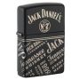 Зажигалка Zippo Jack Daniel’s Logos & Slogans Design Black Matte