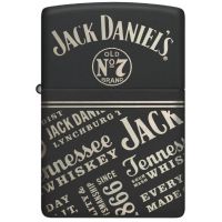 Зажигалка Zippo Jack Daniel’s Logos & Slogans Design Black Matte