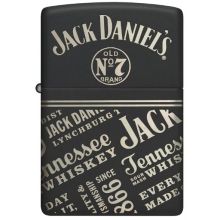 Зажигалка Zippo Jack Daniel’s Logos & Slogans Design Black Matte