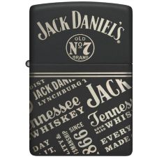 Zippo Jack Daniel’s Logos & Slogans Design Black Matte Lighter