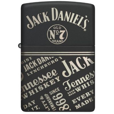 Зажигалка Zippo Jack Daniel’s Logos & Slogans Design Black Matte