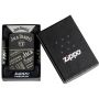 Зажигалка Zippo Jack Daniel’s Logos & Slogans Design Black Matte