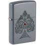 Зажигалка Zippo Ace of Spades Flame серая Ornate дизайн оригинал США