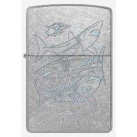 Zippo Guy Harvey Köpəkbalığı dizaynlı alışqan Street Chrome 48595