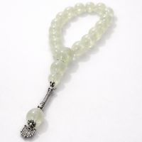 Четки прозрачные светлые глянцевые шары с металлической кисточкой 25 см