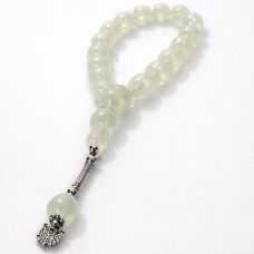 Четки прозрачные светлые глянцевые шары с металлической кисточкой 25 см