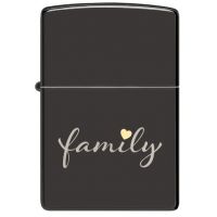 Зажигалка Zippo High Polish Black Family Design - Семья