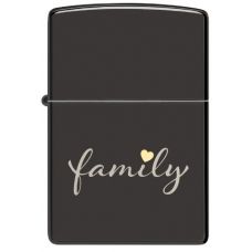 Зажигалка Zippo High Polish Black Family Design - Семья