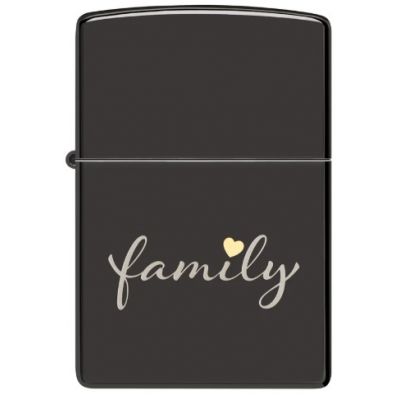 Зажигалка Zippo High Polish Black Family Design - Семья