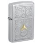 Зажигалка Zippo Auto Two-Tone Vintage Filigree Design с винтажным орнаментом