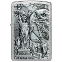 Зажигалка Zippo Street Chrome American Icons Emblem с символами США