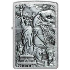 Zippo American Icons Emblem Street Chrome Windproof Lighter