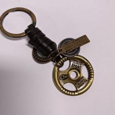 Leather keychain "Steering wheel" 