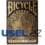 Bicycle Aureo oyun kartları, indeksli, qara