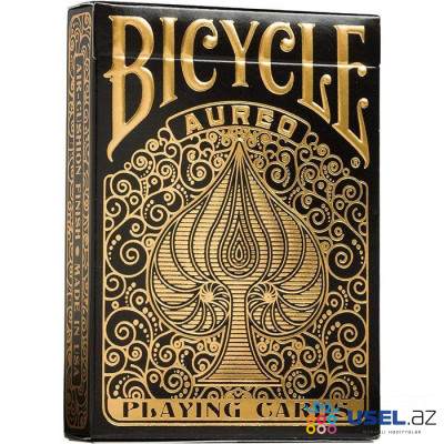 Bicycle Index Aureo playing cards, Black 