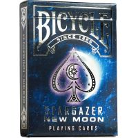 Bicycle Stargazer New Moon oyun kartları, göy rəngdə