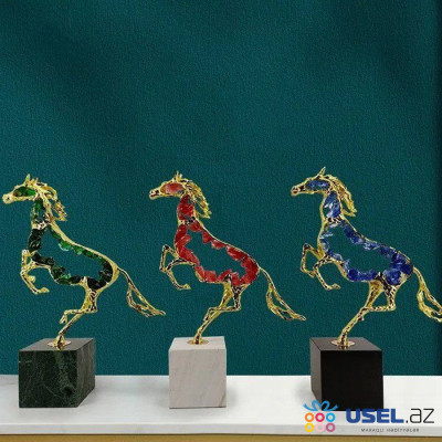 Decorative crystal statuette "Running Horse"