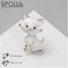 "Pişik" broşu, ağ-qılızı rəngdə