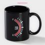 Ceramic chameleon mug “Fuel level” 350 ml, black