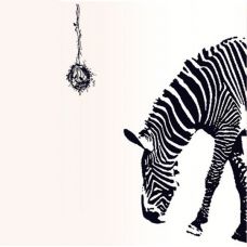 Интерьерная наклейка на стену "Зебра"