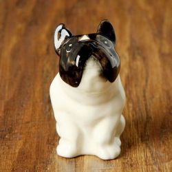 Suvenir farfor interernıy heykəlciyi "Fransız buldoğu"