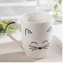 Porcelain mug "White cat", 350 ml