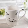 Porcelain mug "White cat", 350 ml