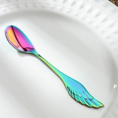 Сувенирная подарочная чайная ложка Magistro Wings, цвет неон