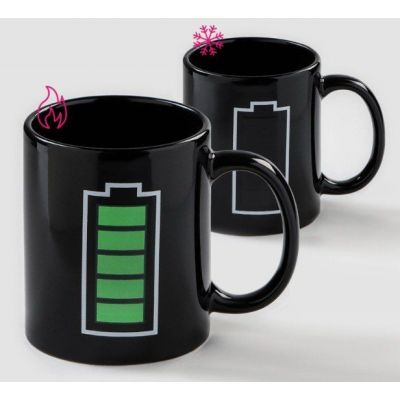 Chameleon mug "Energy Charge", black Chameleon mug "Energy Charge", black