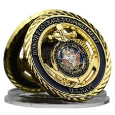 US Military Sea Service Hollow Out Honor Courage coin 
