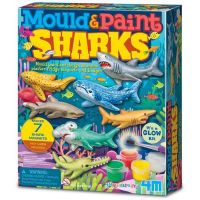 Set for creating magnets from plaster 4M "Sharks"