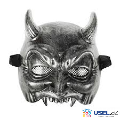 Carnival mask “Devil”, silver