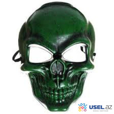 Карнавальная маска "Череп", цвет зелёный